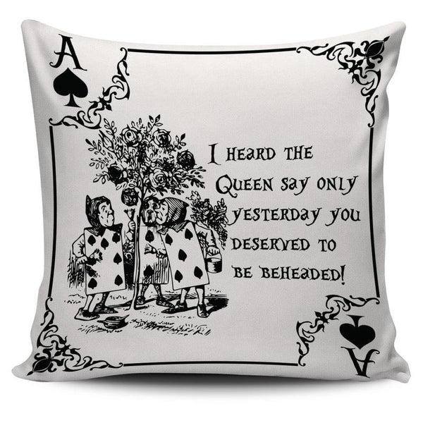 Alice in Wonderland Throw Pillows | Playing Card Suits Cushion Covers ...