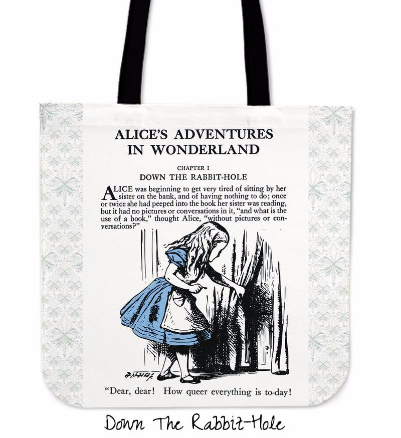 NEW Alice In Wonderland Canvas Tote Bag