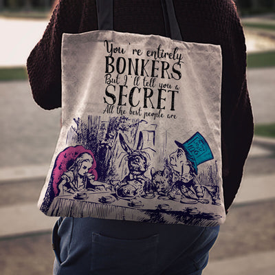 Alice Turquoise Book Tote Bag