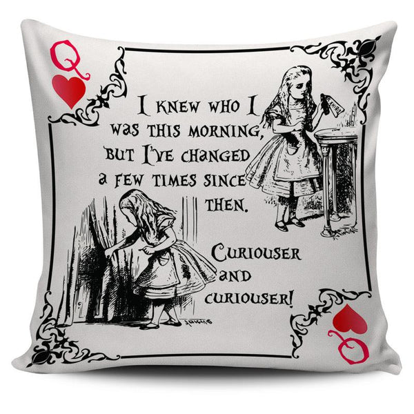 Alice in Wonderland Throw Pillows | Playing Card Suits Cushion Covers ...